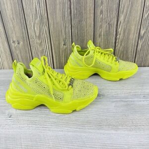 Juicy Couture Bling Rhinestone Sneakers Women Size 6 Neon Green Chunky Platform